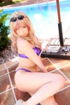 bikini cosplay garter macross macross_frontier multi-colored_hair pool sachi_budou sheryl_nome sunglasses swimsuit rating:Safe score:0 user:nil!