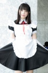 apron cosplay elbow_gloves gloves hairband maid maid_uniform miremire original ribbon_tie skirt skirt_lift rating:Safe score:0 user:pixymisa