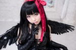 akemi_homura bow corset cosplay kanzaki_akari_(cosplayer) puella_magi_madoka_magica wings rating:Safe score:3 user:Kryzz