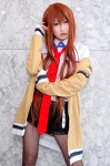 blouse cardigan cosplay hiokichi makise_kurisu pantyhose red_hair shorts steins;gate tie rating:Safe score:2 user:pixymisa