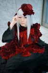 bow bowtie cosplay dress hat k kushina_anna marble pink_eyes sasa white_hair rating:Safe score:0 user:pixymisa