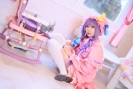 amatsuka_miyu cosplay dress hat patchouli_knowledge purple_hair robe stuffed_animal thighhighs touhou zettai_ryouiki rating:Safe score:0 user:nil!