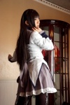 akemi_homura blouse cosplay hairband hanamura_misaki pantyhose pleated_skirt puella_magi_madoka_magica skirt rating:Safe score:1 user:nil!