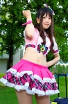 amaguri_irufu cosplay croptop idolmaster idolmaster_cinderella_girls midriff miniskirt pleated_skirt shimamura_uzuki skirt rating:Safe score:0 user:pixymisa