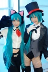 chii cosplay fishnet_pantyhose hatsune_miku miiko pantyhose project_diva thighhighs vocaloid rating:Safe score:1 user:Log