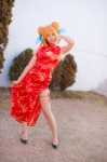 aizawa_hikaru blue_light cosplay dress_lift hair_buns hair_ribbons orange_hair pude qipao silverlight rating:Safe score:2 user:nil!