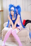 blue_hair buyara cosplay garter_belt hair_ribbons headband jumper klan_klein macross macross_frontier thighhighs twintails rating:Safe score:0 user:nil!