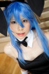 animal_ears blue_hair bowtie bunny_ears bunny_girl collar cosplay izumi_konata lucky_star naruse_mamewo rating:Safe score:0 user:pixymisa