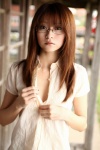 bikini_top blouse cleavage glasses open_clothes orihara_mika swimsuit ys_web_350 rating:Safe score:1 user:nil!
