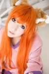 animal_ears blouse cosplay horo orange_hair saku saku_to_koshinryo_horo spice_and_wolf wolf_ears rating:Safe score:0 user:nil!