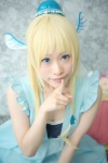 blonde_hair blue_eyes cosplay dress f_ningyo hasui_yuuri hat head_wings mero_(f_nigyo) shoulder_bag rating:Safe score:0 user:pixymisa
