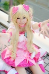 blonde_hair boots choker cosplay cure_peach dress fresh_precure! himemiya_mahore kneehighs momozono_love pretty_cure twintails rating:Safe score:1 user:nil!