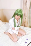 asakura_hina barefoot bed bottomless cc code_geass cosplay green_hair rating:Safe score:0 user:Log