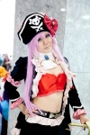 armband bows collar cosplay daikaizoku_kyaputen_ririana jacket kuiinzu_bureido kuiinzu_bureido_riberion miniskirt oume pink_hair pirate_hat pleated_skirt skirt sword tubetop twintails rating:Safe score:0 user:pixymisa