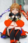 braid cosplay detached_sleeves fingerless_gloves hairclip kimono kneesocks koizumi_hanayo love_live!_school_idol_project mahoro orange_hair pantyhose sheer_legwear shorts rating:Safe score:0 user:nil!