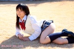 blouse costume kneesocks kurokawa_yui pleated_skirt school_uniform skirt sweater_vest rating:Safe score:2 user:nil!