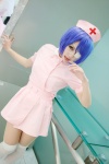blue_hair cosplay eyepatch ikkitousen kagami_sou nurse nurse_cap nurse_uniform pantyhose ryomou_shimei thighhighs rating:Safe score:1 user:Log