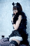 cosplay dress feather_boa glasses hairbow kurumi_nui looking_over_glasses namada onegai_my_melody thighhighs zettai_ryouiki rating:Safe score:1 user:nil!