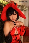 cleavage cosplay detached_sleeves guilty_gear halter_top i-no miniskirt saku sasayaki_mitsuji skirt underboob witch_hat rating:Safe score:0 user:nil!