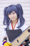 blue_hair breastplate cosplay kantai_collection kimono miniskirt shinonome_hina skirt souryuu_(kantai_collection) twintails rating:Questionable score:0 user:nil!