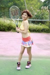 ai_(ii) bikini_top cleavage hairbun pleated_skirt skirt swimsuit tennis_racket ys_web_454 rating:Safe score:0 user:nil!