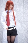 blouse cosplay lab_coat makise_kurisu pantyhose red_hair rinami shorts steins;gate tie rating:Safe score:7 user:nil!