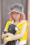 cosplay croptop hat hoodie maitako misaki_shiki red_hair stuffed_animal subarashiki_kono_sekai rating:Safe score:0 user:nil!