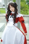 apron cosplay dress fate/series fate/stay_night hairband maid maid_uniform maropapi tohsaka_rin twintails rating:Safe score:0 user:nil!