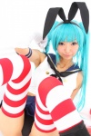 blue_hair boots cosplay elbow_gloves gloves hairband hatsune_miku kantai_collection necoco panties pleated_skirt red_legwear sailor_uniform school_uniform shimakaze_(kantai_collection) skirt striped_legwear thighhighs twintails vocaloid void_necoco white_legwear rating:Safe score:2 user:nil!