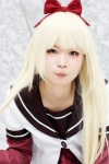 blonde_hair cosplay dress hairbow jacket kii_anzu school_uniform toshino_kyoko yuruyuri rating:Safe score:0 user:pixymisa