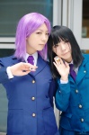 blazer blouse cosplay hayase_ami kajiki_yumi pleated_skirt purple_hair saki_(manga) sayu school_uniform skirt tie touyoko_momoko rating:Safe score:1 user:nil!