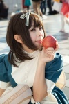 apple apron cosplay hair_ribbon kneesocks maid maid_uniform mochigome_arare original rating:Safe score:0 user:pixymisa