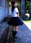 bookbag kneesocks kusumi_koharu pleated_skirt pop sailor_uniform school_uniform skirt rating:Safe score:0 user:nil!