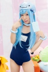 blue_hair choker cosplay flower gijinka_marine hat ice_cream_pop pantyhose plushie ragnarok_online sheer_legwear swimsuit wristband yae_maiko rating:Safe score:0 user:pixymisa