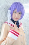 ameri clannad cosplay fujibayashi_ryou hair_ribbon purple_hair sailor_uniform school_uniform rating:Safe score:0 user:nil!