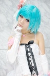asakura_irori blue_hair cosplay dress elbow_gloves gloves original rating:Safe score:0 user:nil!