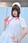 cosplay dress hair_clips narihara_riku nurse nurse_cap nurse_uniform original stethoscope rating:Safe score:0 user:nil!
