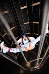 blue_legwear bound chains choker cosplay dress hairbow leggings multi-colored_hair necoco panties panty_&_stocking_with_garterbelt shimapan_and_stocking_necosmo stocking_(psg) striped_legwear white_legwear wings rating:Questionable score:4 user:nil!