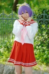 cosplay fubuki hairband hiiragi_tsukasa lucky_star pleated_skirt purple_hair sailor_uniform school_uniform skirt rating:Safe score:0 user:nil!