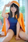 bakemonogatari brown_eyes cheri cosplay hat jacket sengoku_nadeko swimsuit rating:Safe score:0 user:pixymisa