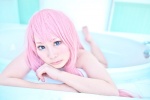 bath blue_eyes cosplay dai megurine_luka pink_hair vocaloid rating:Safe score:0 user:pixymisa
