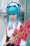blue_hair chouun cosplay dress hairband koihime_musou spear yuuri_(shio274) rating:Safe score:0 user:nil!