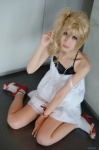 benio blonde_hair cosplay dress hitsu side_ponytail socks strap_slip teddy zone-00 rating:Safe score:1 user:nil!