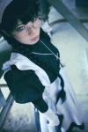 apron black_lagoon cosplay dress glasses gloves gun hairband maid maid_uniform roberta suzuki_marika twin_braids rating:Safe score:1 user:nil!