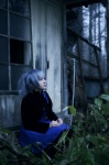 cosplay darker_than_black dress jacket pantyhose ponytail radori silver_hair yin rating:Safe score:0 user:nil!