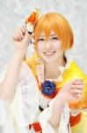 aika_(ii) blouse capelet cosplay hair_ornament hoshizora_rin love_live!_school_idol_project orange_hair rating:Safe score:0 user:nil!