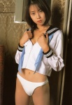 bikini_bottom hasegawa_emi open_clothes sailor_uniform school_uniform swimsuit rating:Safe score:1 user:nil!