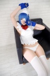 apron blue_hair cosplay eyepatch gloves hairband handcuffs ikkitousen kibashi maid maid_uniform panties ryomou_shimei thighhighs rating:Safe score:3 user:nil!