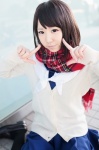 anegasaki_nene black_legwear cosplay dress hinata_(ii) love_plus pantyhose scarf sweater rating:Safe score:0 user:pixymisa