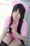 akiyama_mio cosplay dress kneehighs k-on! narihara_riku nurse nurse_cap nurse_uniform panties syringe rating:Safe score:2 user:nil!